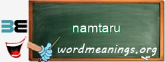 WordMeaning blackboard for namtaru